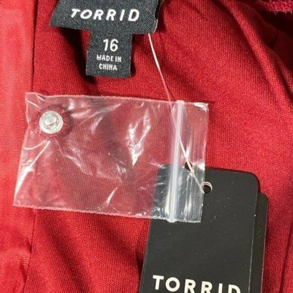 Dark Red Lace Off Shoulder Peplum Dress - Picture 7 of 10